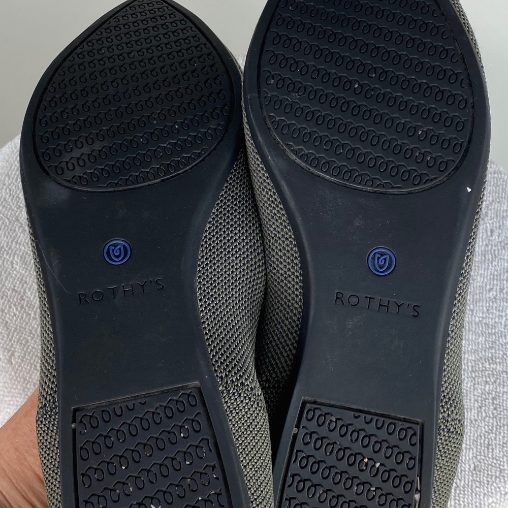 Rothy's Womens 9 Ballet Flats Shoes Walnut Python Tan Black RARE Retired - Picture 6 of 8